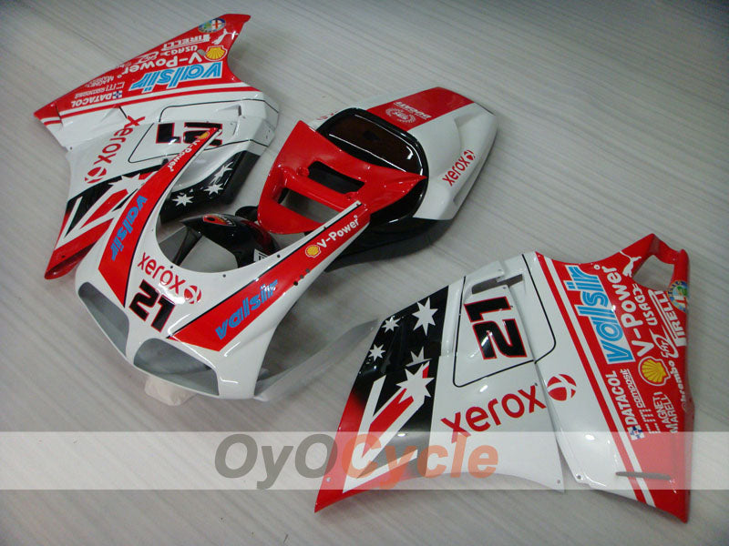 Injection Fairing kit for 99-02 Ducati 996 - Red, White - Xerox #OYO87902243