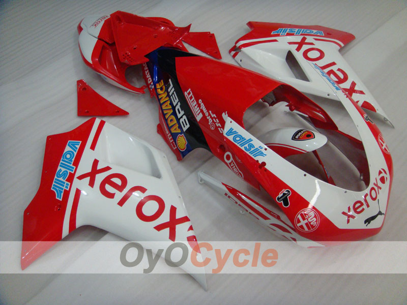 Injection Fairing kit for 07-09 Ducati 1098 - Red, White - Xerox #OYO87902246