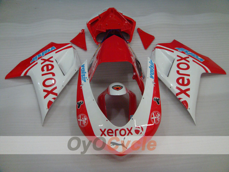 Injection Fairing kit for 07-09 Ducati 1098 - Red, White - Xerox #OYO87902246
