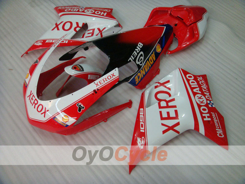Injection Fairing kit for 08-13 Ducati 848 - Red, White - Xerox #OYO87902248