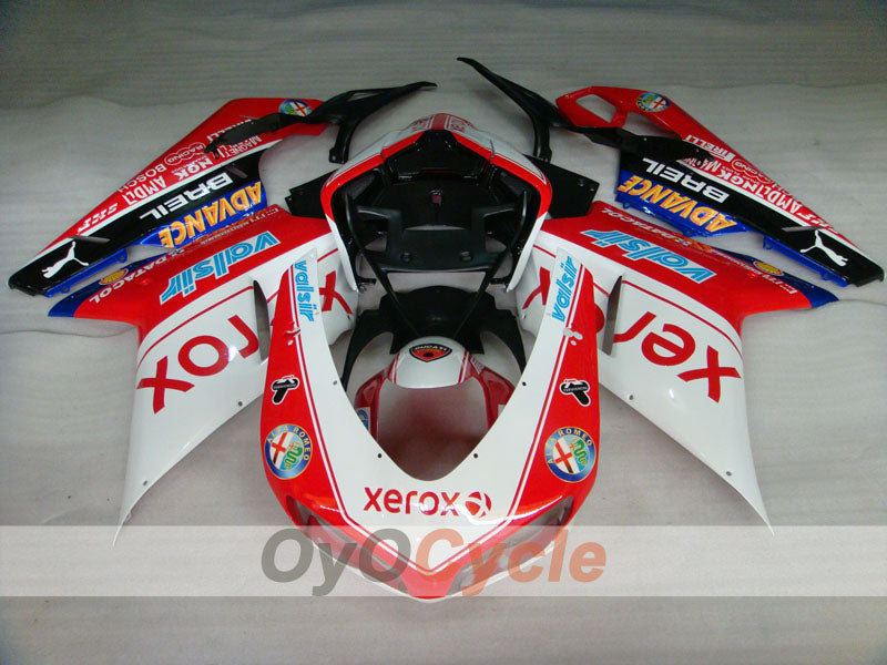 Injection Fairing kit for 07-09 Ducati 1098 - Red, White - Xerox #OYO87902252