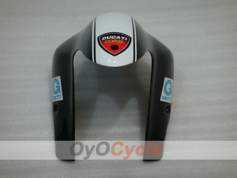 Injection Fairing kit for 08-13 Ducati 848 - White, Black - Xerox #OYO87902256