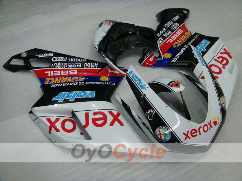 Injection Fairing kit for 08-13 Ducati 848 - White, Black - Xerox #OYO87902256 Main image