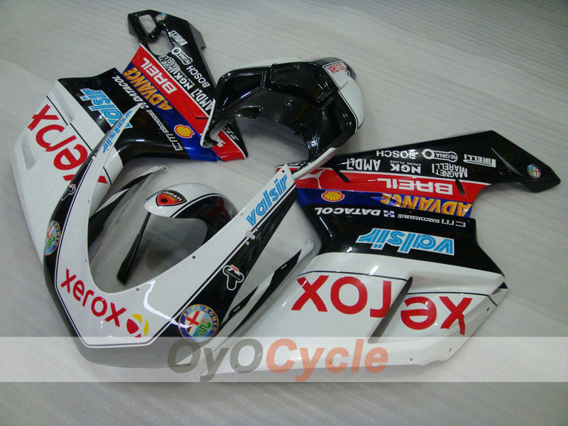 Injection Fairing kit for 08-13 Ducati 848 - White, Black - Xerox #OYO87902256
