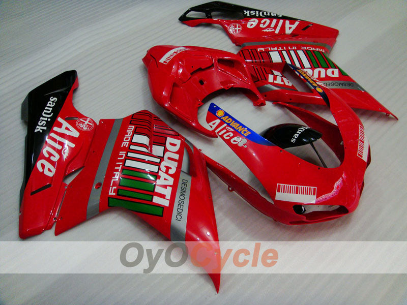 Injection Fairing kit for 07-09 Ducati 1098 - Red, Black - Alice #OYO87902285