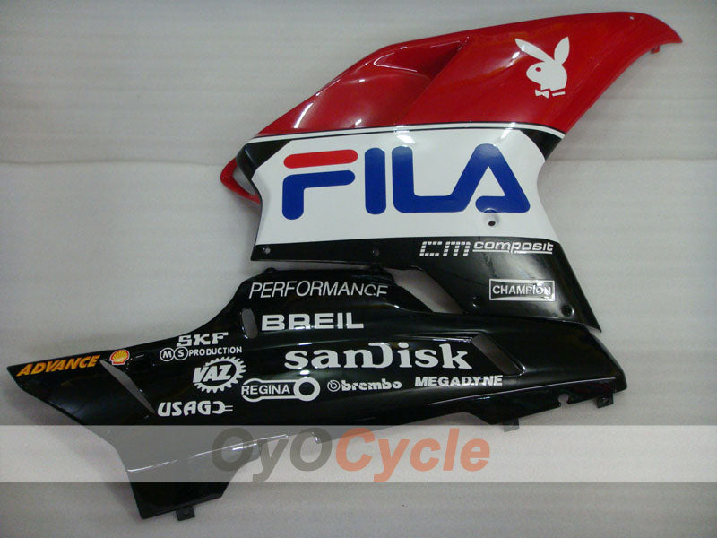 Injection Fairing kit for 09-11 Ducati 1198 - Red, Black - FILA #OYO87902337