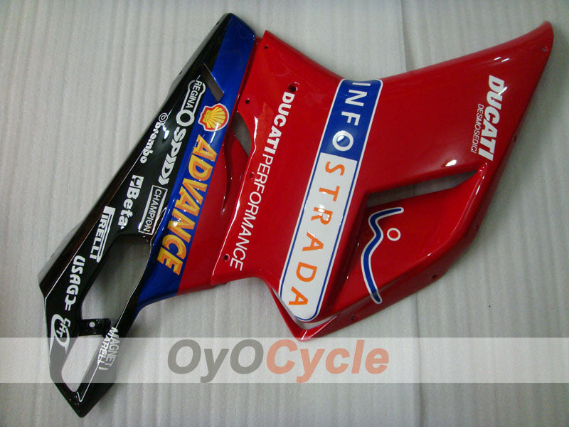 Injection Fairing kit for 09-11 Ducati 1198 - Red, Black - INFO STRADA #OYO87902338