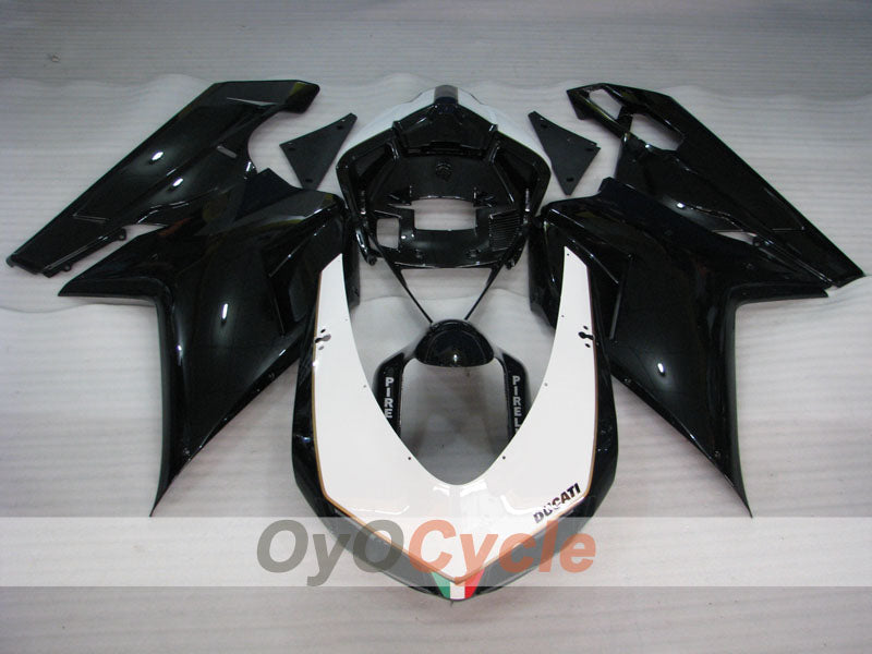 Injection Fairing kit for 09-11 Ducati 1198 - White, Black - Factory Style #OYO87902345 Secondary image