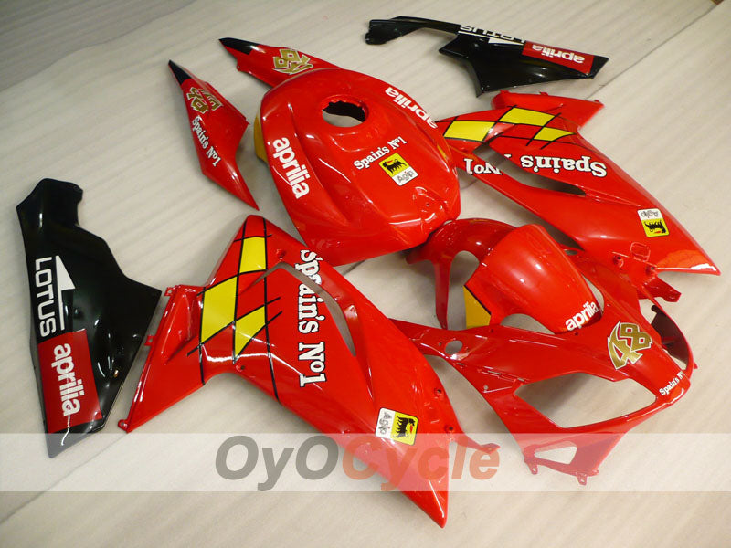Fairing kit for 06-10 Aprilia RS125 - Red, Black - Factory Style #OYO87902408 Main image