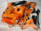 Injection Fairing kit for 03-04 CBR600RR - Orange, Black - Flame #OYO87902508