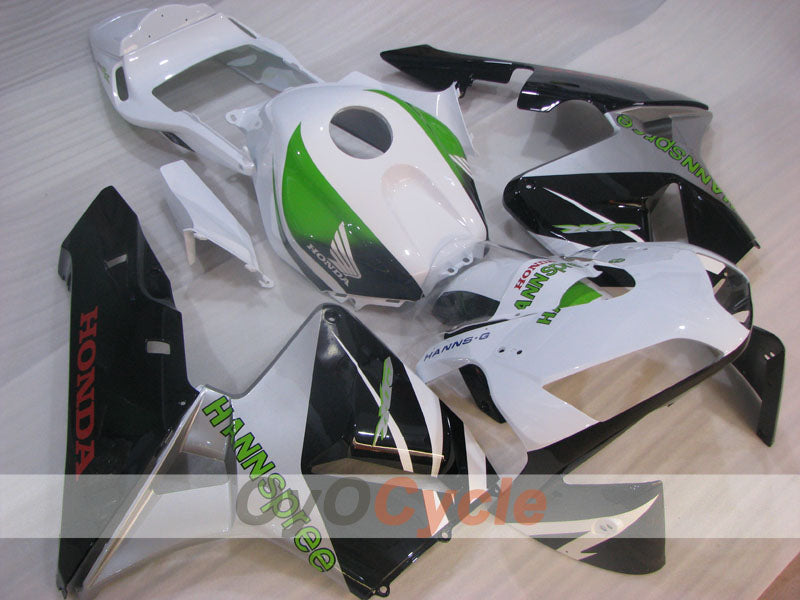 Injection Fairing kit for 03-04 CBR600RR - White, Black - HANN Spree #OYO87902522 Main image