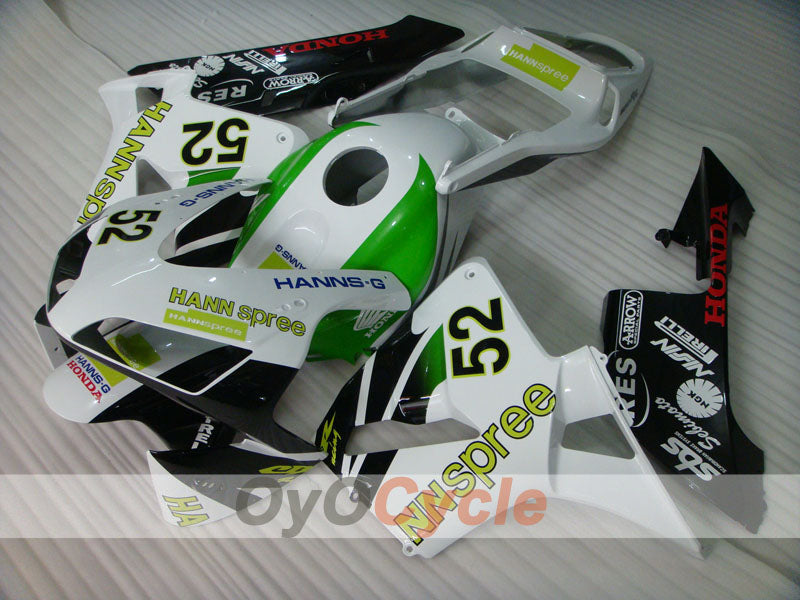 Injection Fairing kit for 03-04 CBR600RR - White, Black - HANN Spree #OYO87902524