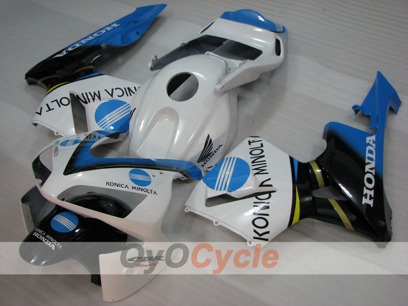 Injection Fairing kit for 03-04 CBR600RR - White, Black - Konica Minolta #OYO87902527