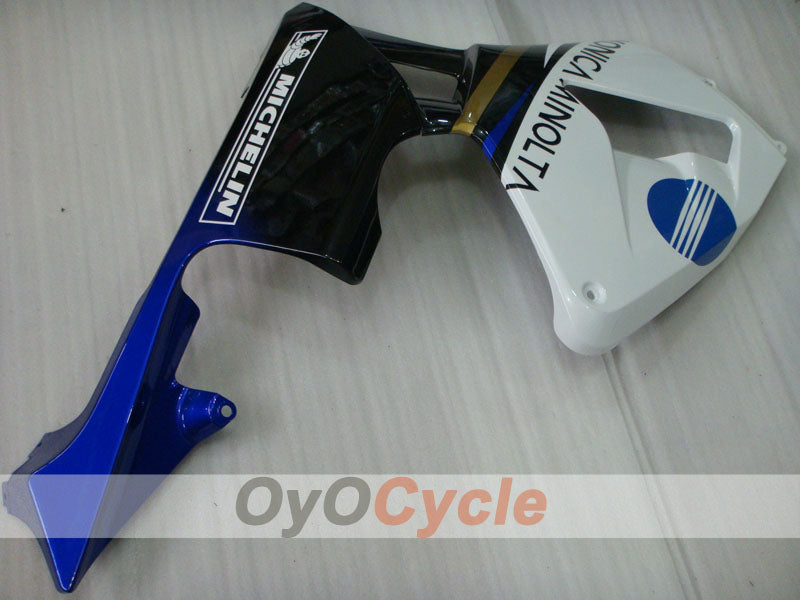 Injection Fairing kit for 03-04 CBR600RR - White, Black - Konica Minolta #OYO87902530