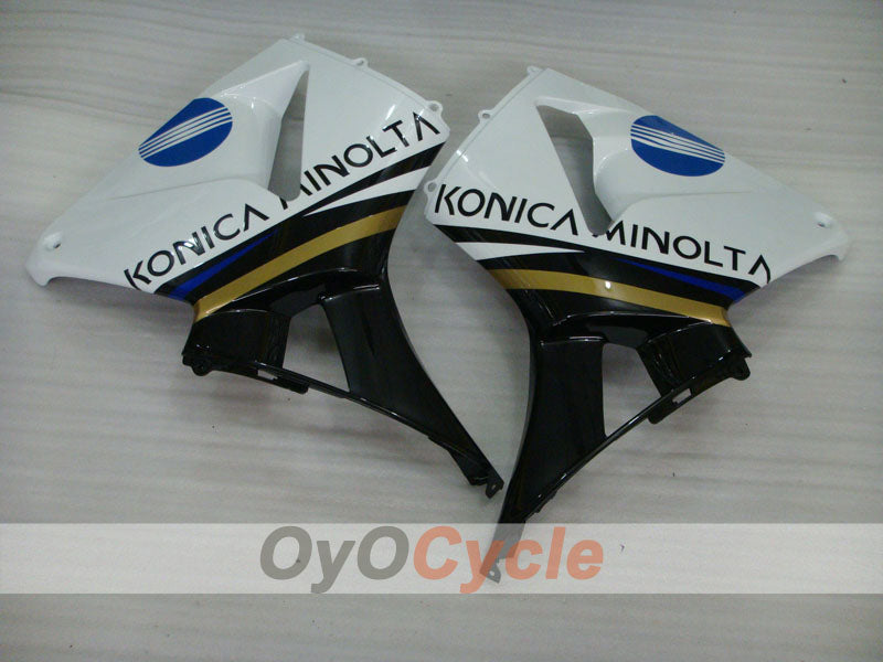 Injection Fairing kit for 03-04 CBR600RR - White, Black - Konica Minolta #OYO87902530