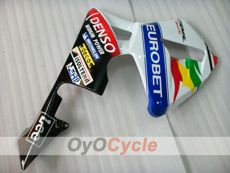 Injection Fairing kit for 03-04 CBR600RR - White, Black - Lee #OYO87902536