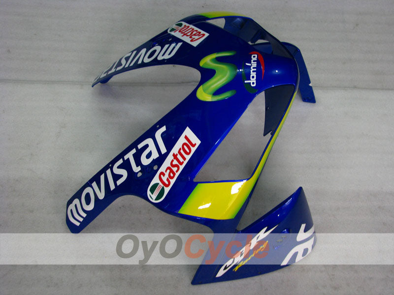 Injection Fairing kit for 03-04 CBR600RR - Yellow, Blue - Movistar #OYO87902537