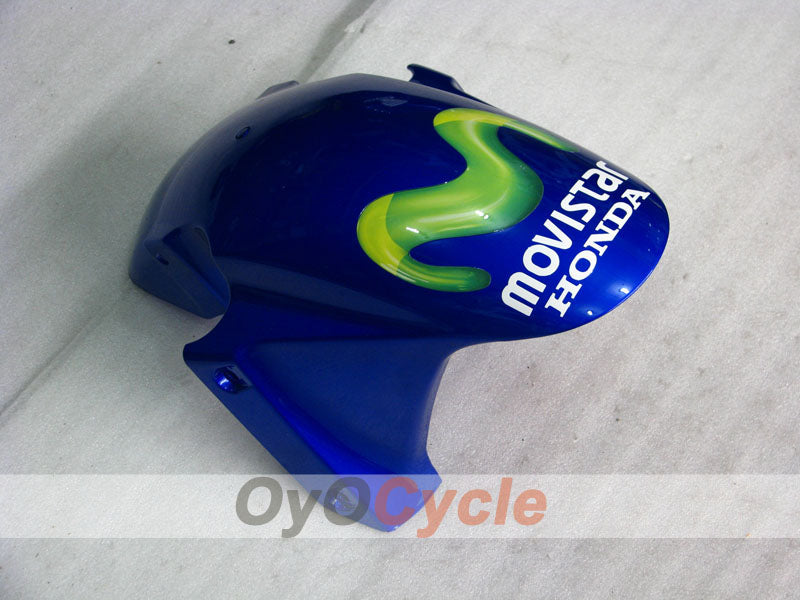 Injection Fairing kit for 03-04 CBR600RR - Yellow, Blue - Movistar #OYO87902537