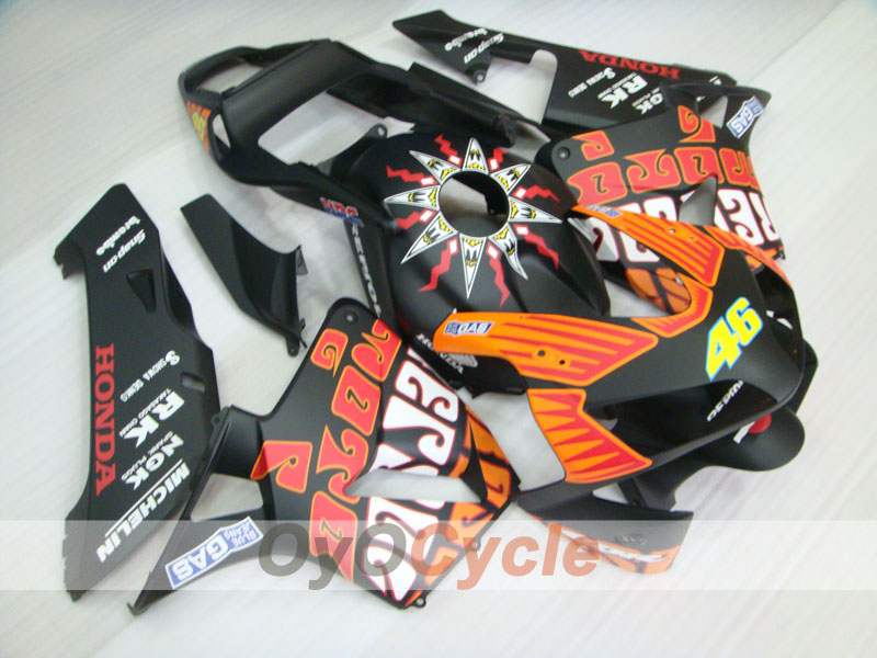 Injection Fairing kit for 03-04 CBR600RR - Black, Matte - Rossi #OYO87902541 Main image