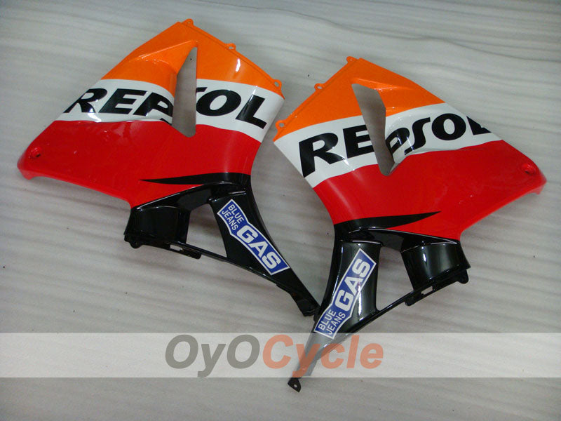 Injection Fairing kit for 03-04 CBR600RR - Orange, Black - Repsol #OYO87902587