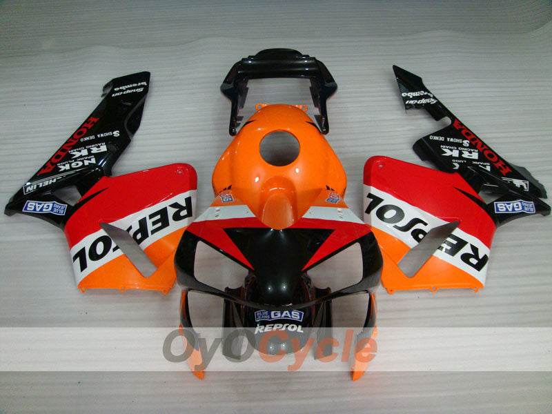 Injection Fairing kit for 03-04 CBR600RR - Orange, Black - Repsol #OYO87902587