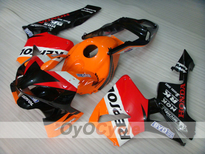 Injection Fairing kit for 03-04 CBR600RR - Orange, Black - Repsol #OYO87902587