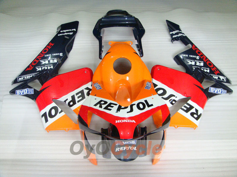 Injection Fairing kit for 03-04 CBR600RR - Red, Yellow - Repsol #OYO87902588