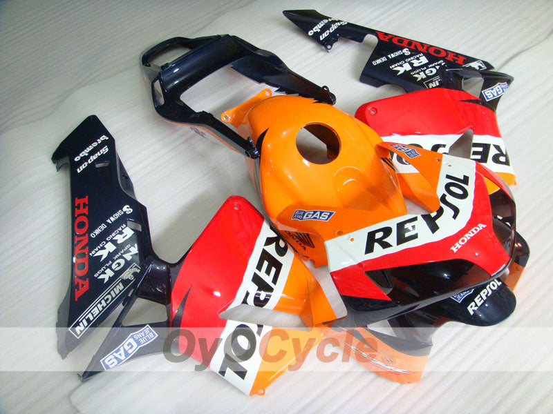 Injection Fairing kit for 03-04 CBR600RR - Red, Yellow - Repsol #OYO87902588 Main image