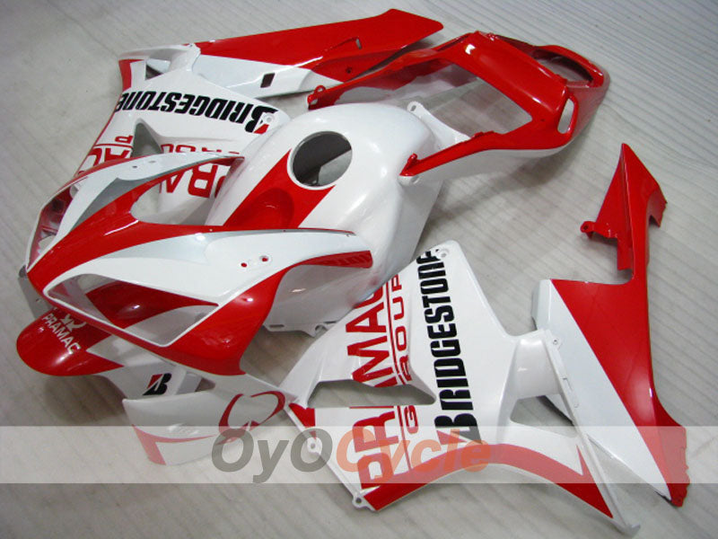 Injection Fairing kit for 03-04 CBR600RR - Red, White - PRAMAC #OYO87902594