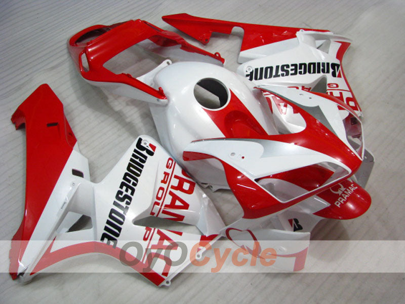 Injection Fairing kit for 03-04 CBR600RR - Red, White - PRAMAC #OYO87902594