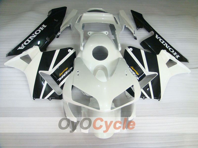 Injection Fairing kit for 03-04 CBR600RR - White, Black - Factory Style #OYO87902600
