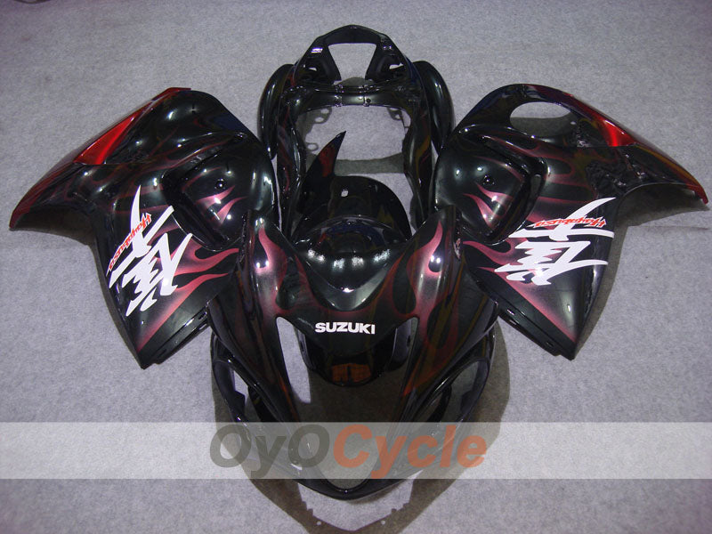 Injection Fairing kit for 08-20 GSXR1300 Hayabusa - Red, Black - Flame #OYO87902668 Secondary image