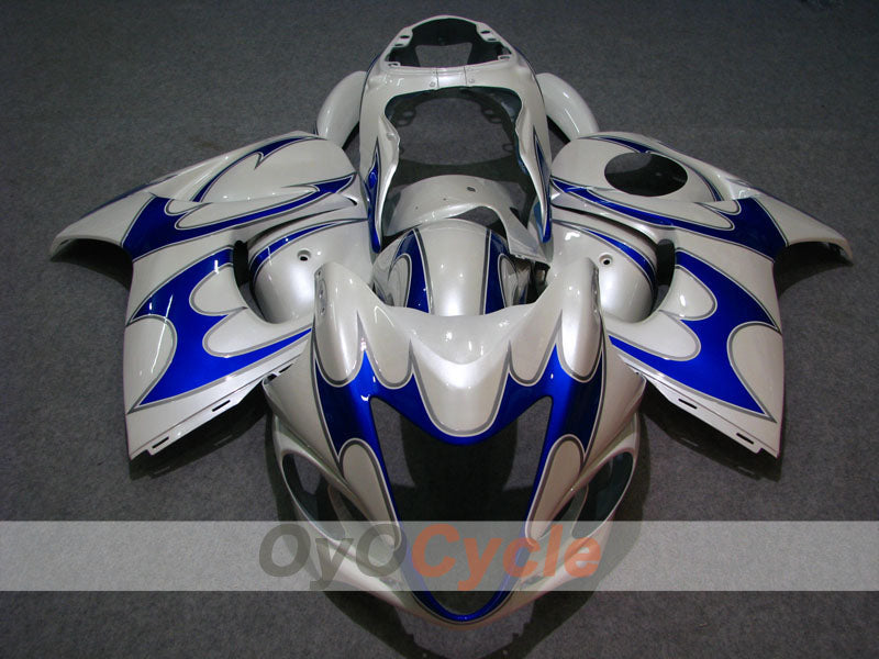 Injection Fairing kit for 08-20 GSXR1300 Hayabusa - Blue, White - Flame #OYO87902670 Secondary image