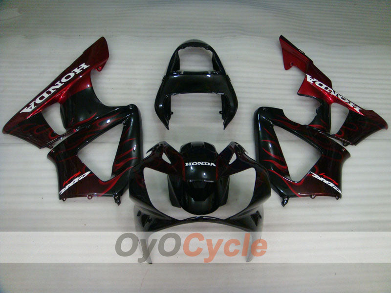 Injection Fairing kit for 00-01 CBR900RR 929 - Red, Black - Flame #OYO87902701
