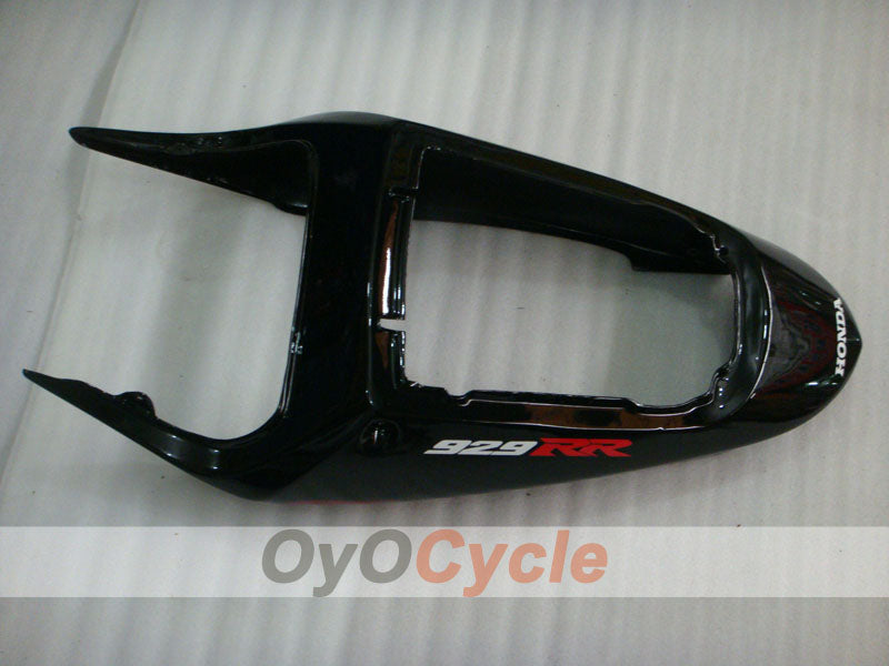 Injection Fairing kit for 00-01 CBR900RR 929 - Red, Black - Flame #OYO87902701