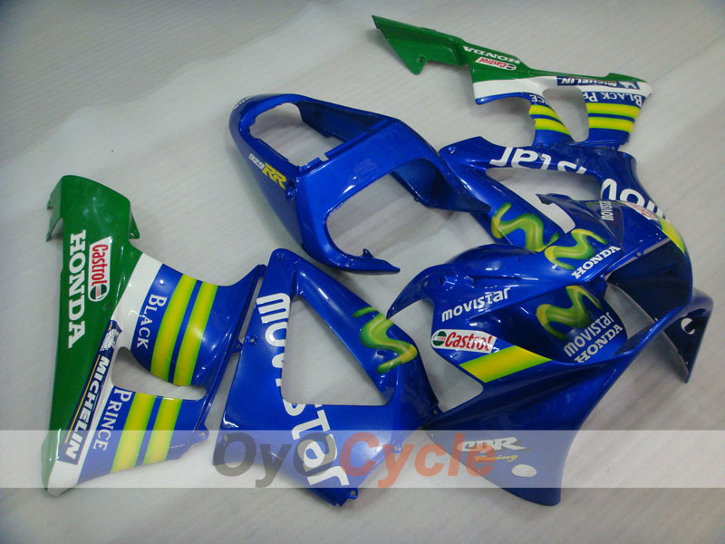 Injection Fairing kit for 00-01 CBR900RR 929 - Yellow, Blue - Movistar #OYO87902710
