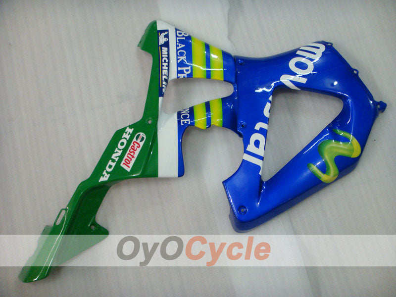 Injection Fairing kit for 00-01 CBR900RR 929 - Yellow, Blue - Movistar #OYO87902710