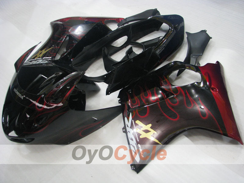 Injection Fairing kit for 96-07 CBR1100XX - Red, Black - Flame #OYO87902796