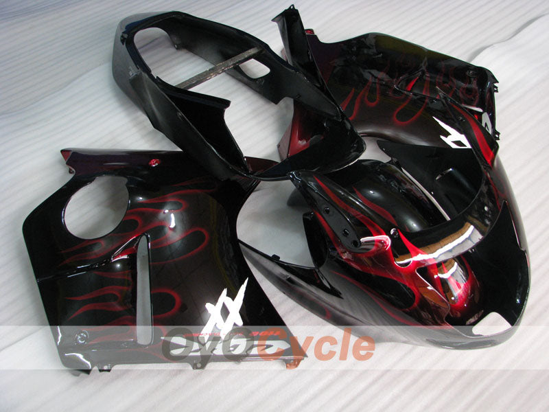 Injection Fairing kit for 96-07 CBR1100XX - Red, Black - Flame #OYO87902800 Main image