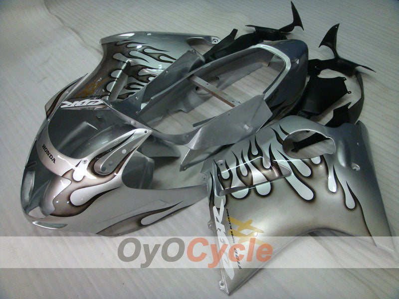 Injection Fairing kit for 96-07 CBR1100XX - Black, Silver - Flame #OYO87902801