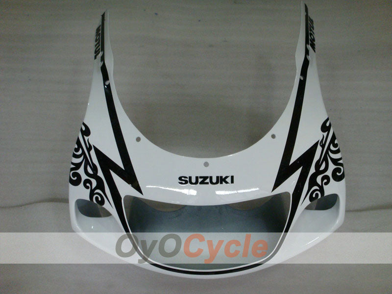 Fairing kit for 96-99 Suzuki GSXR750 - White, Black - Corona, MOTUL #OYO87902989