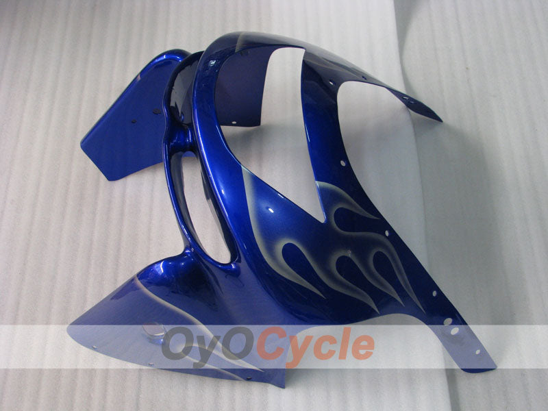 Fairing kit for 98-99 NINJA ZX-9R - Blue, Silver - Flame #OYO87903007
