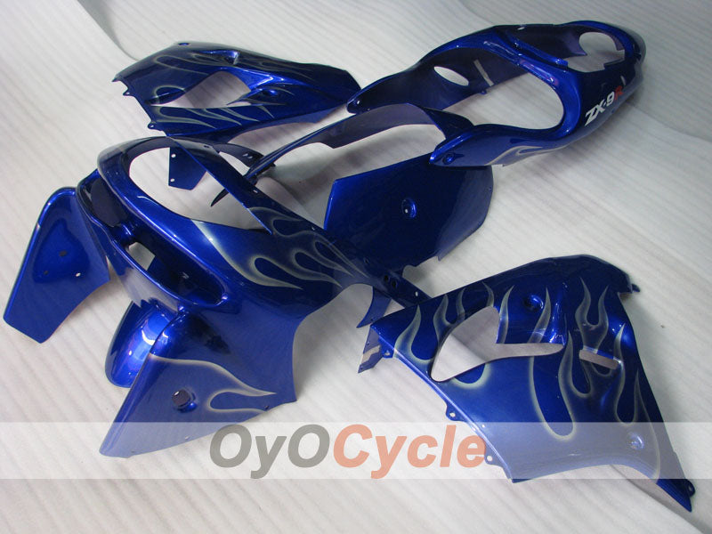 Fairing kit for 98-99 NINJA ZX-9R - Blue, Silver - Flame #OYO87903007 Secondary image