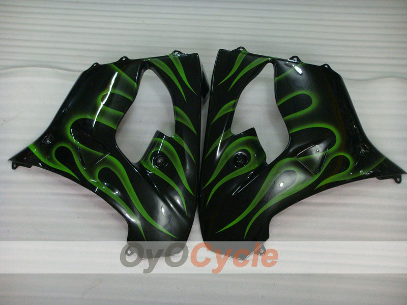 Fairing kit for 00-01 NINJA ZX-9R - Green, Black - Flame #OYO87903026