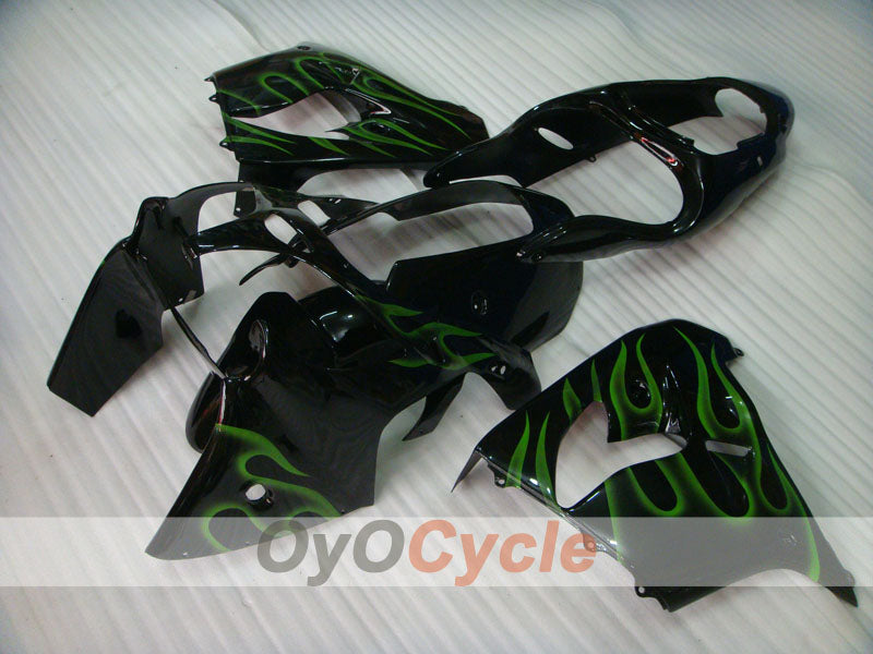 Fairing kit for 00-01 NINJA ZX-9R - Green, Black - Flame #OYO87903026 Secondary image
