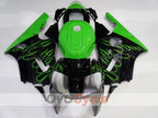 Injection Fairing kit for 00-01 NINJA ZX-12R - Green, Black - Flame #OYO87903057