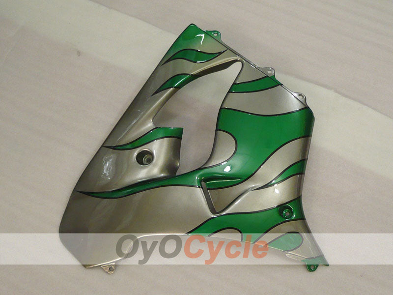 Fairing kit for 00-01 NINJA ZX-9R - Green, Silver - Flame #OYO87906059