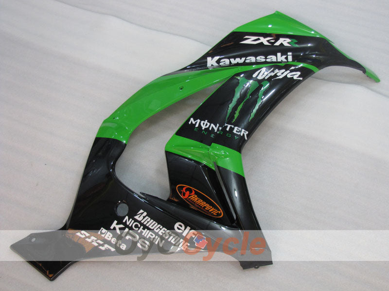 Injection Fairing kit for 11-15 NINJA ZX-10R - Green, Black - Factory Style #OYO87903139