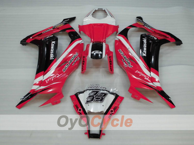 Injection Fairing kit for 11-15 NINJA ZX-10R - Red, Black - PIRELLI #OYO87903140