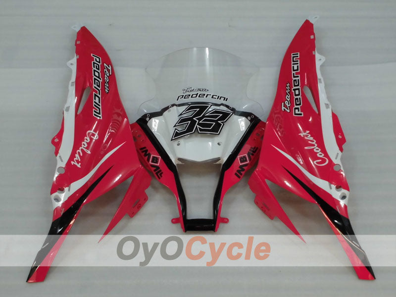 Injection Fairing kit for 11-15 NINJA ZX-10R - Red, Black - PIRELLI #OYO87903140